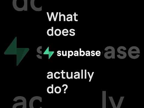 What does #Supabase actually do?